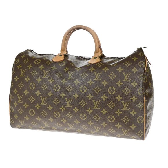 LOUIS VUITTON Speedy 40 Travel Hand Bag Monogram Leather Brown - Picture 1 of 16